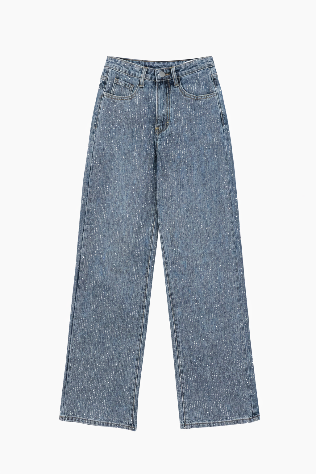 Jeans cascata brillantini