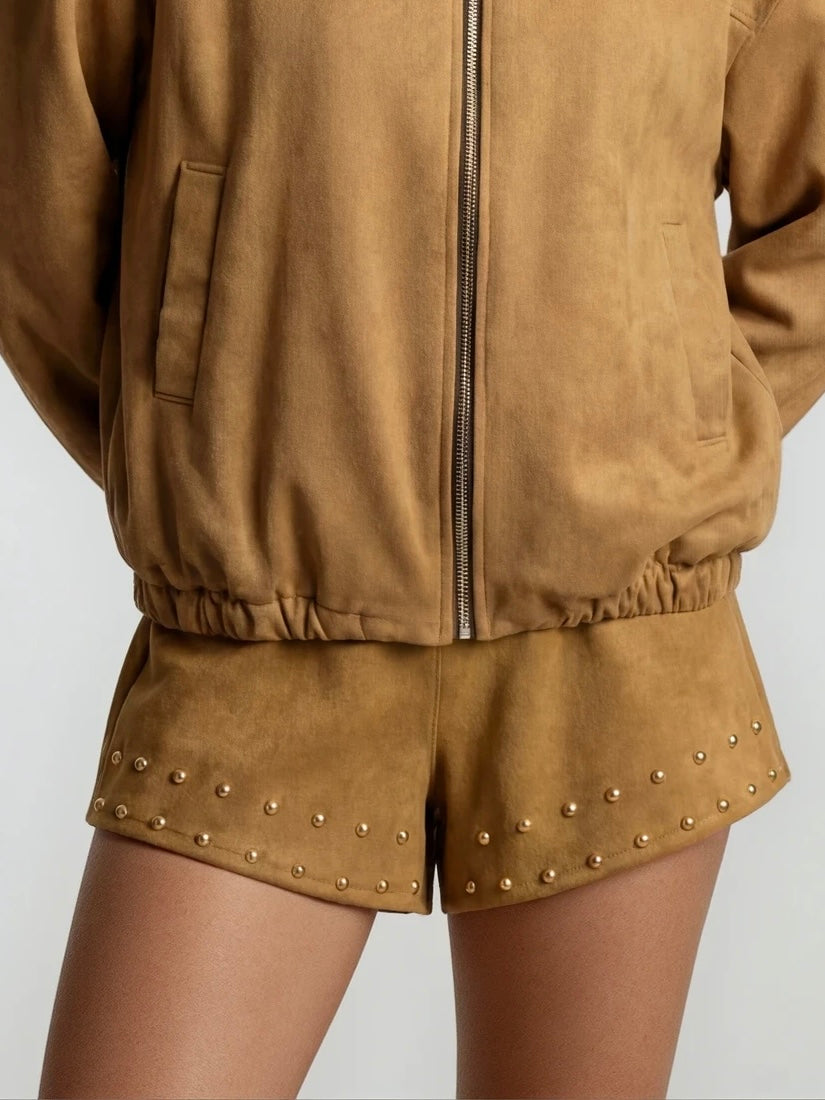 Shorts scamosciati