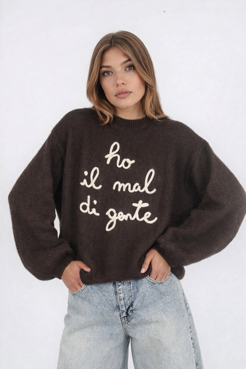 Maglione "ho il mal di gente"