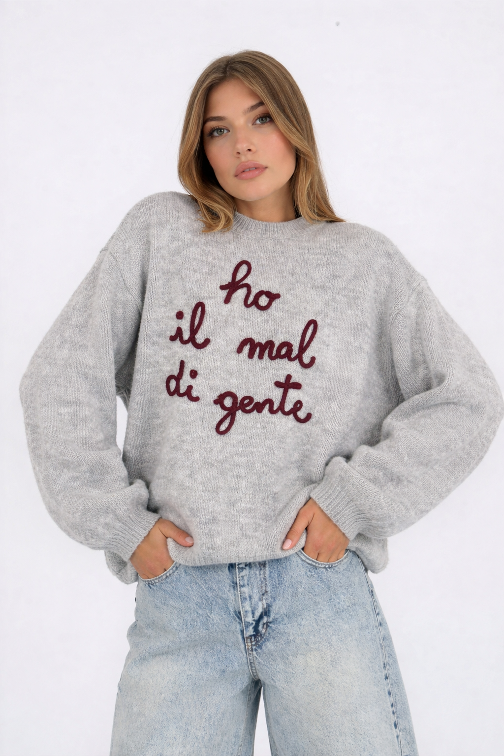 Maglione "ho il mal di gente"