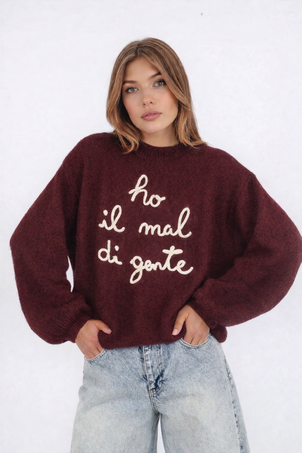 Maglione "ho il mal di gente"
