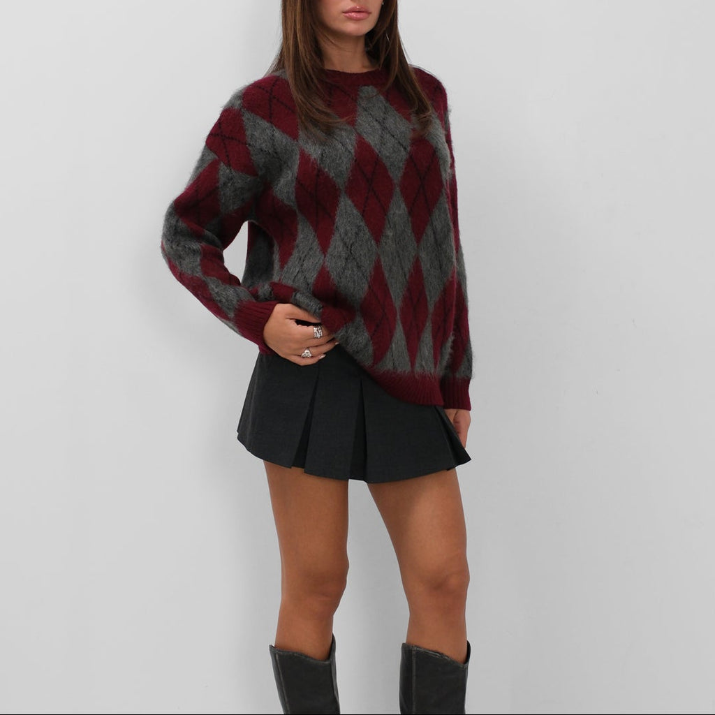 Maglione pesante rombi