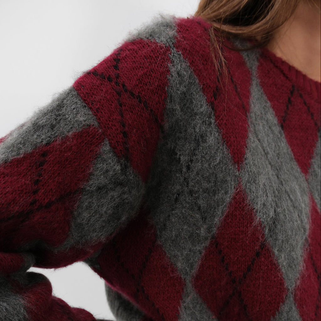 Maglione pesante rombi