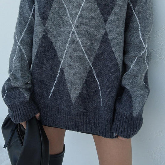 Maglione pesante rombi